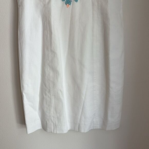 Lilly Pulitzer Women Jena White beaded coral shift dress with Embroidery 6 NWT! - Picture 4 of 13
